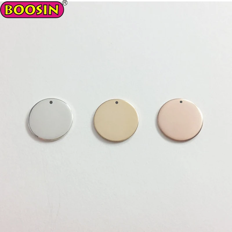 Wholesale custom engraving logo engraved gold metal charm jewelry pendant tags