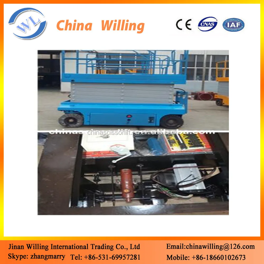 Завод scissor типа самоходные вертикальной человек лифт стол с CE