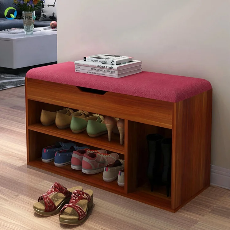 Wood Fabric Sofa Change Shoes Storage Storage Household Shoe Cabinet