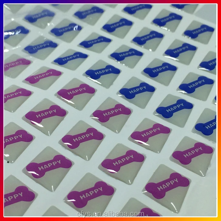 Custom Cute 3d Stickers Epoxy Resin Clear Dome Stickers Decoration Objects Made In China