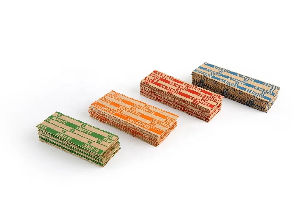 Cheap Penny Nickel Dime Quarter ABA Standards Kraft Paper Coin Wrappers