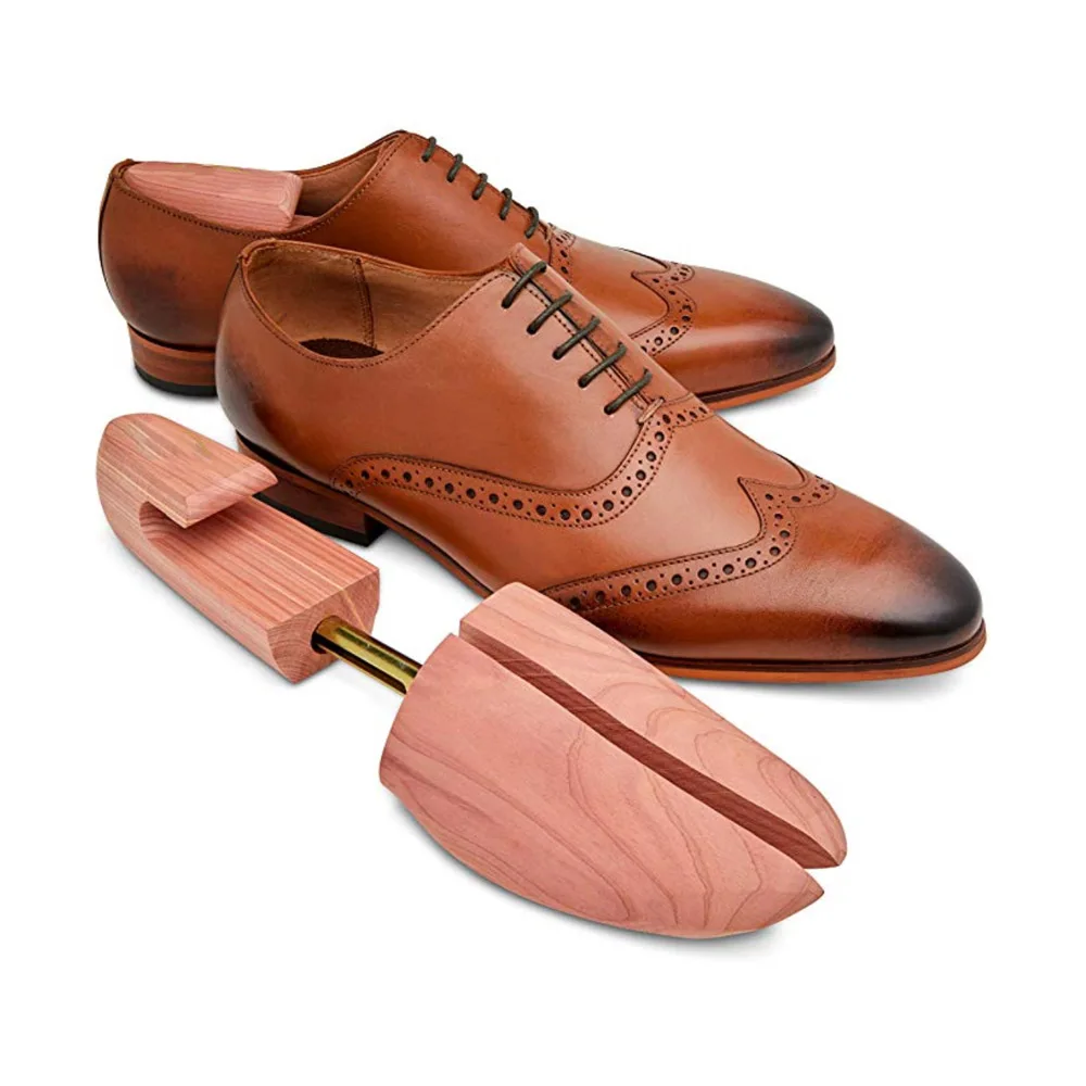 Standard Shoe Stretcher Natural Wood Beech Cedar Wooden Shoe Tree Supply