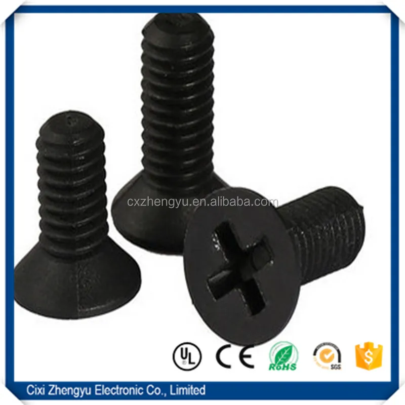 Nylon Countersunk Cross Screw, Nylon Flat Screw, Nylon Countersunk Screw (M2.5-M5)
