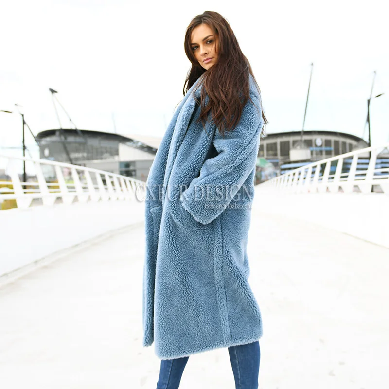 CX-G-T-07 Female Overcoat Autumn Women Winter Coat Warm Soft Fur Jacket Teddy Coat