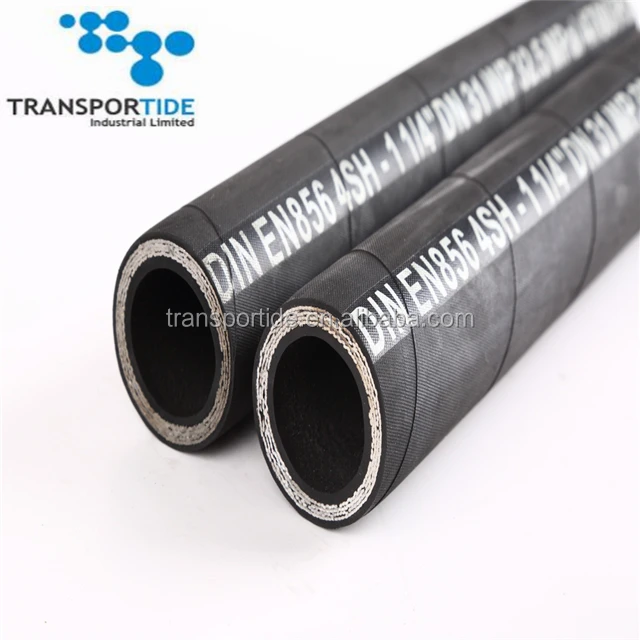 DIN EN 856 4SH 4SP Steel Wire Spiraled Stock Lots Hydraulic Hose