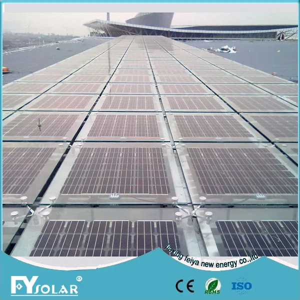double glass solar panel bipv transparent pv module