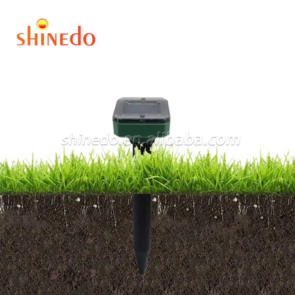 Shinedo Солнечный Репеллент для Кротов ультразвуковой уличный Отпугиватель вредителей шипы газона и