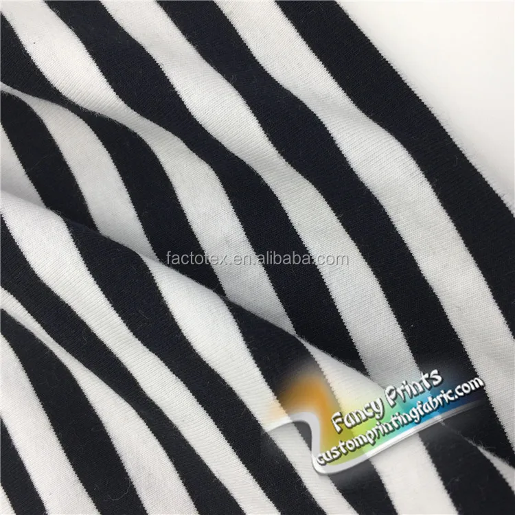 Custom Popular And Cheap Cotton Spandex Striped Stretch Fabric