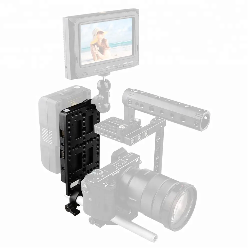 CAMVATE V замок крепления Прохладный Сырная Тарелка питания Splitter с 15 мм Род Зажим для Railblock DSLR Rig System