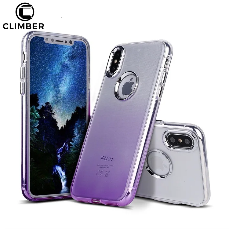 Alibaba хит продаж покрытие градиент цвета мягкие ТПУ мобильный аксессуары чехол для iPhone X 8 7 6 Plus 7 ПЛЮС ЧЕХОЛ ПОКРЫВАЕТ