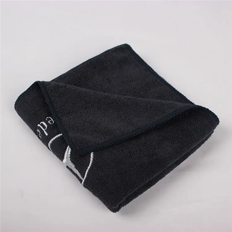 Black Brand Logo Towel With Pattern superdry-cal microfiber towel car