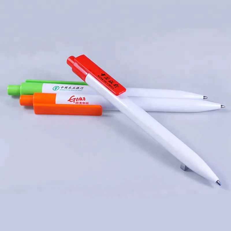 Promotion Office School Writing Plastic Ball Pens Custom Logo Company Brand Imprint Plastic Gift Ballpoint Pens