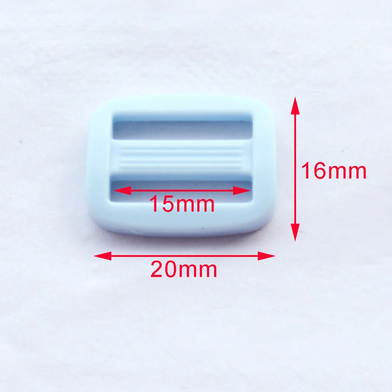 15 мм Mini Tri-glide Button Экологически чистая пластиковая регулирующая Пряжка