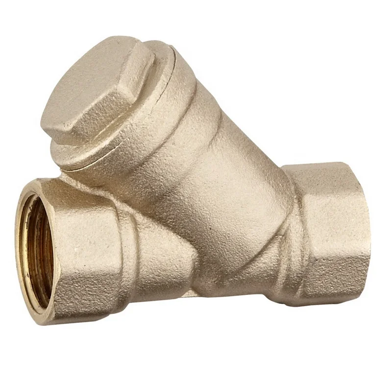 DN15 brass check valve with  Y type strainer