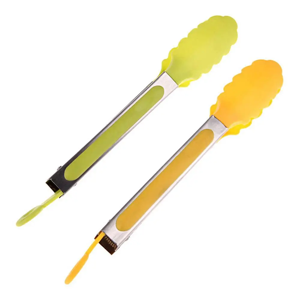 1/2/3/4/5X Food BBQ Clip Handle Clamp Stainless Steel Serving Tongs Useful Tool