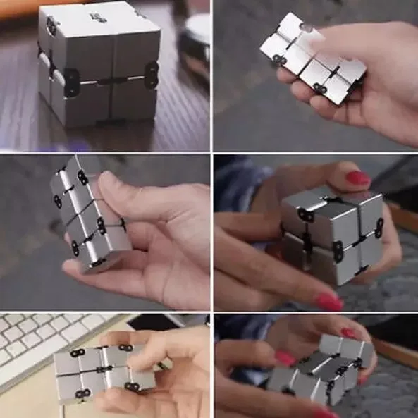 Stress relief ABS plastic infinity cube desk mini magic fidget cube