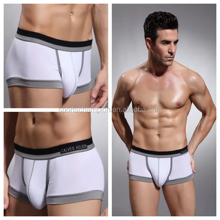 Custom 95% Cotton & 5% Elastan Boxer Mens Underwear Your Brand Open Flap Boxer Shorts