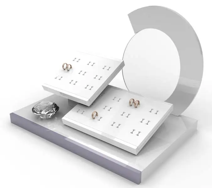 
Hot sales professional modern luxury jewelry display stand/ POP jewelry shop display 