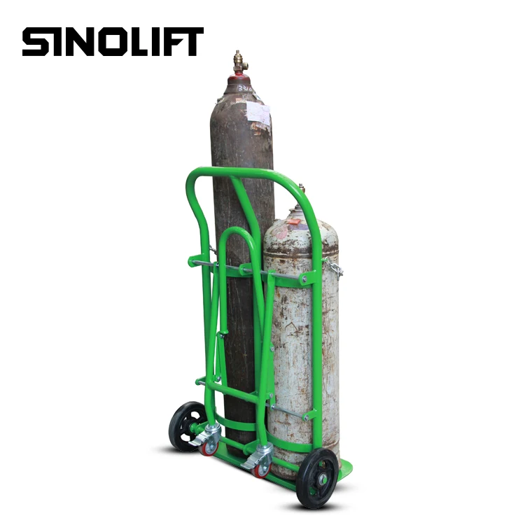 Sinolift TY Series  Fold-down Wear-resistant Cylinder Trolley with Solid Rubber Wheels