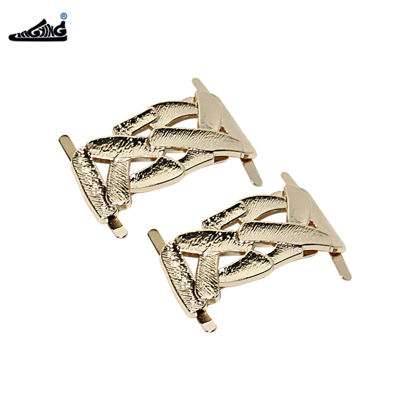 Square Shoes Decoration Accessories Gold Clip Buckle For Shoes