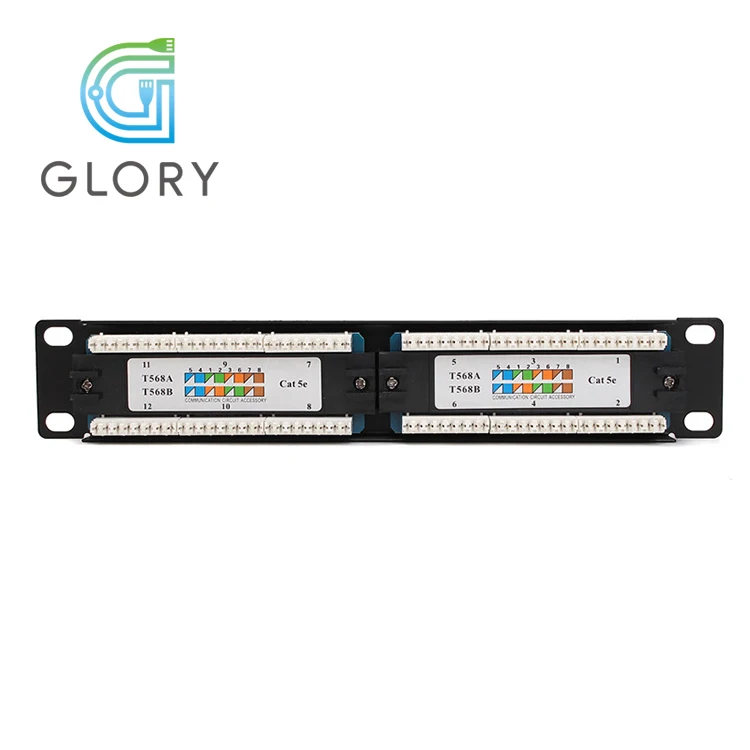 Сертификат RoHS хорошая цена патч-панель RJ45 UTP с 12 портами Cat