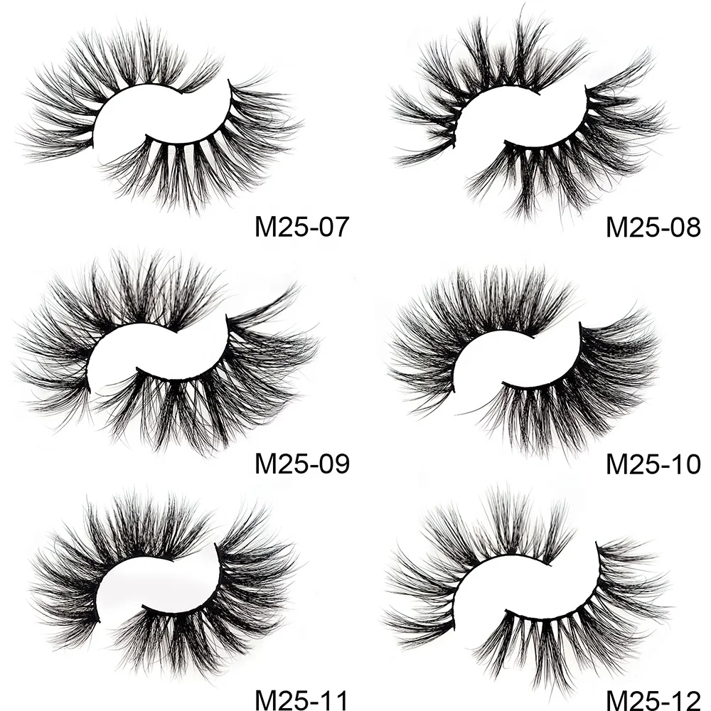 Crown Lashes manufacturer 2019 wholesale Luxury Packaging Box Siberia  Mink Eyelashes 3D M25 25mm Lashes Vendor