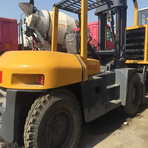 good condition used forklift TCM FD100 10 ton Japan original for sale at low price
