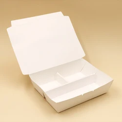 Biodegradable Custom Catering Food Boxes Recycled Paper Food Packaging Take Out Fast Food Packaging Paper Boxes