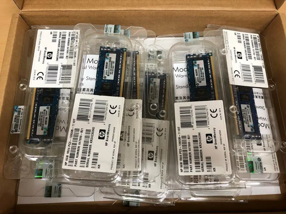 HP 647899-B21 -Compatible 8GB PC3-12800 DDR3-1600Mhz 1Rx4 1.5v ECC RDIMM Brand New for G8