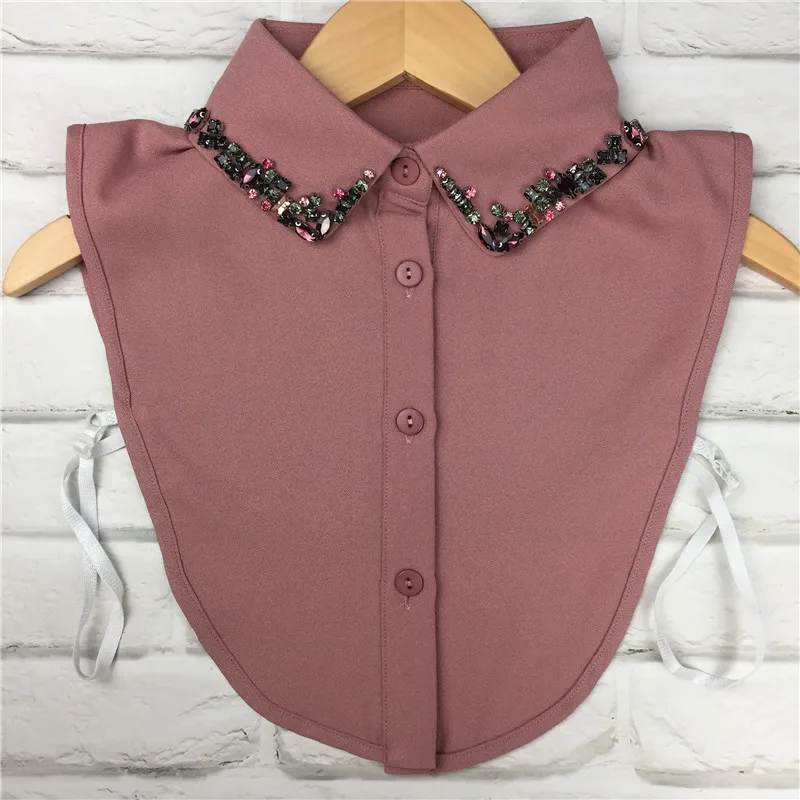 
New Detachable Blouse Half Shirts Elegant Fashion Women Fake Collar with Rhinestone 