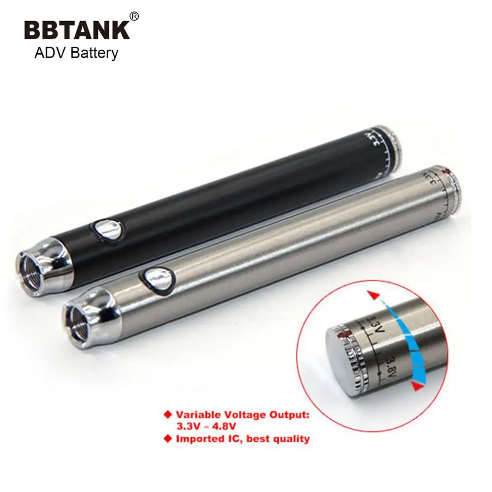 
Super Slim 510 cartridge battery voltages BBTANK Manufacture wholesale price with custom packaging box vapor batteries 