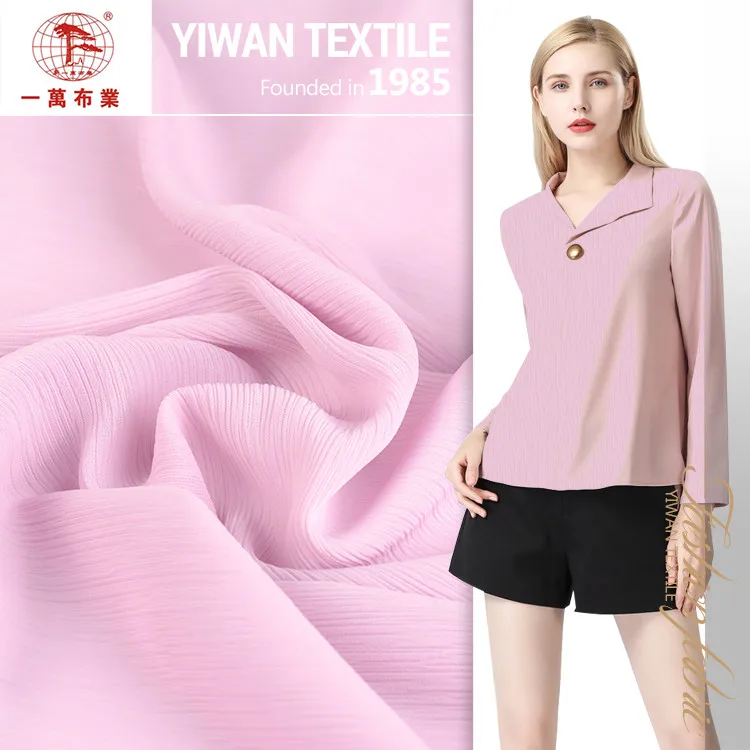 High quality 100D wholesale crepe chiffon fabric for fashion lady dresses