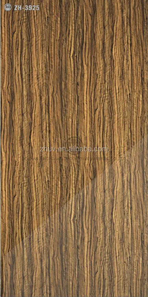 Wood Graind Design And Solid Color High Glossy UV MDF Panel