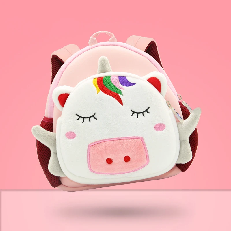 0901 Custom Wholesale Mini Unicorn Kids Cute Little Girls Children Boy Small Neoprene School Harness Leash Toddler Backpack