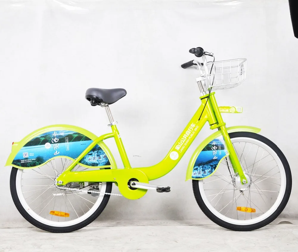 24 inch aluminum alloy suspension single speed tianjin bicycle sharing with solid tube