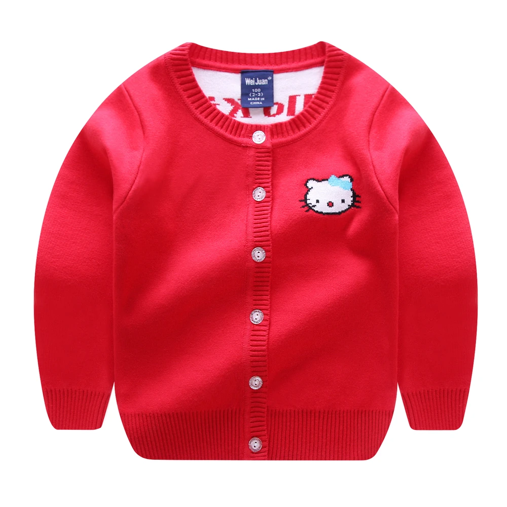 Wholesales European Style Girls Coat Hello Kitty Beautiful Stylish Girls Sweater Cardigan