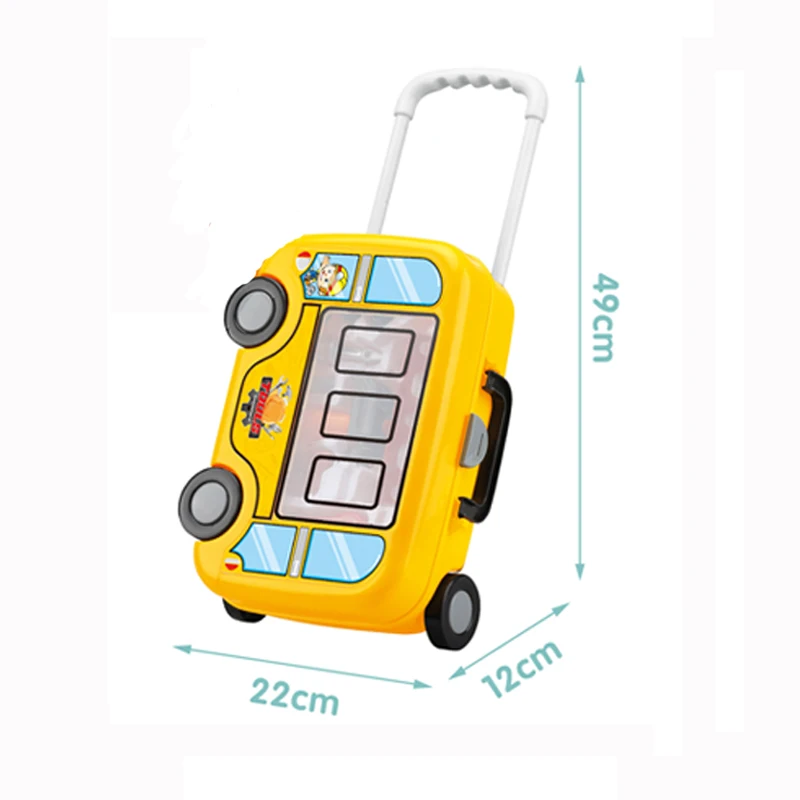 
Pretend play kids DIY plastic trolley tool set toys for wholesale 