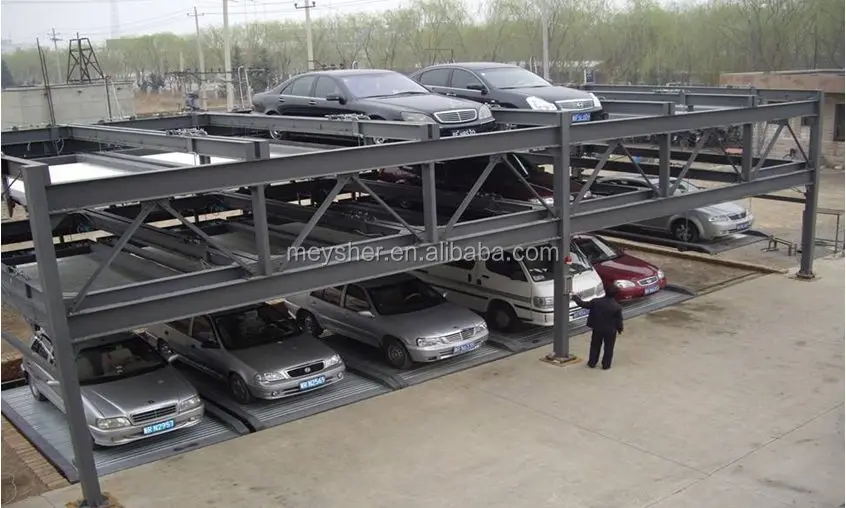 auto puzzle parking system customized multiple level lift-sliding parking system car stacker