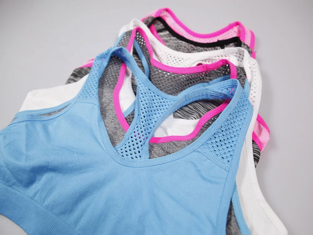 
Fashion Style Young School Girls Sporty seamless Bra racerback sports bra Mesh Seamless Bralette 