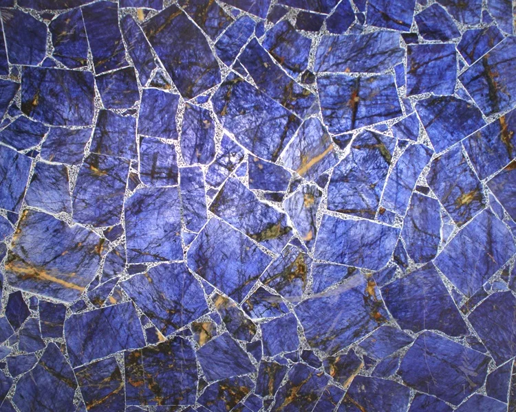 
Natural translucent sodalite blue agate gemstone slab 