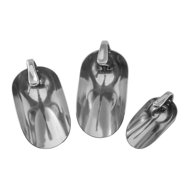 Amazon bar accessories Ice Cube Scoop metal ice bucket shovel stainless steel perforated Scoop with Contoured Handle