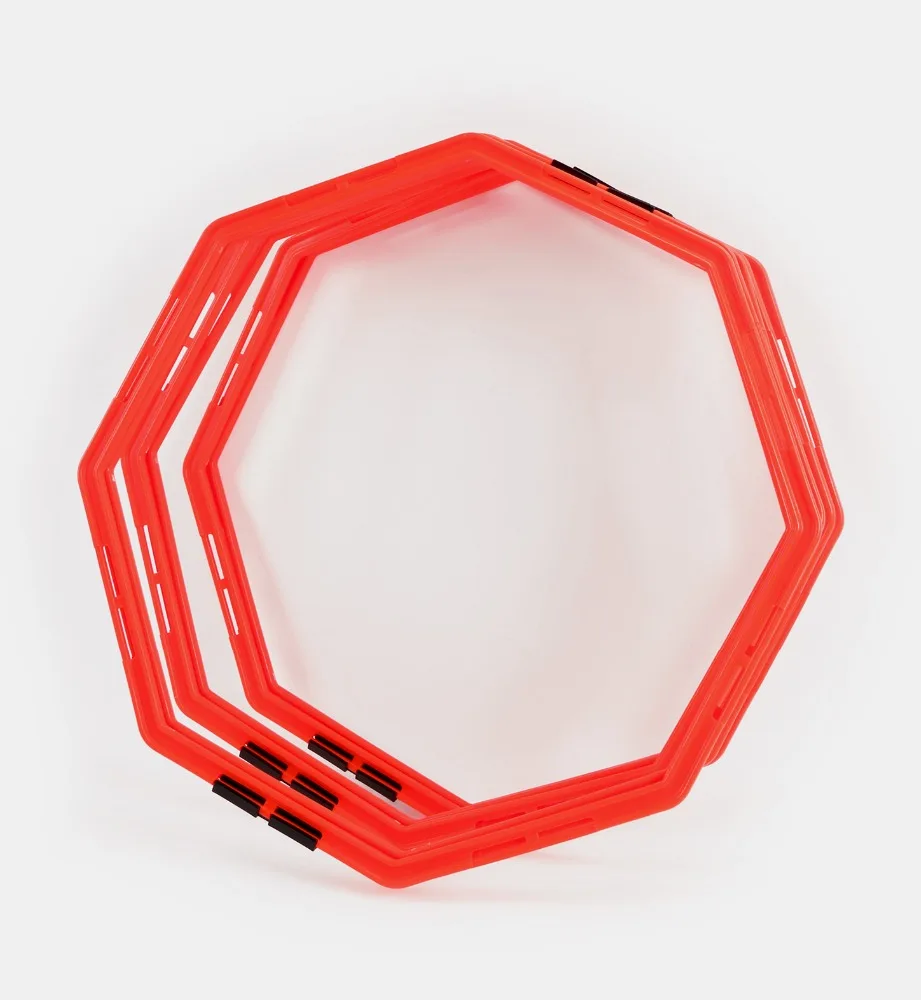 
Hexagonal Speed and Agility Training Aid Rings Ladders Hurdles For Soccer/Football/Basketball with Carrying Bag, 6 Pieces 
