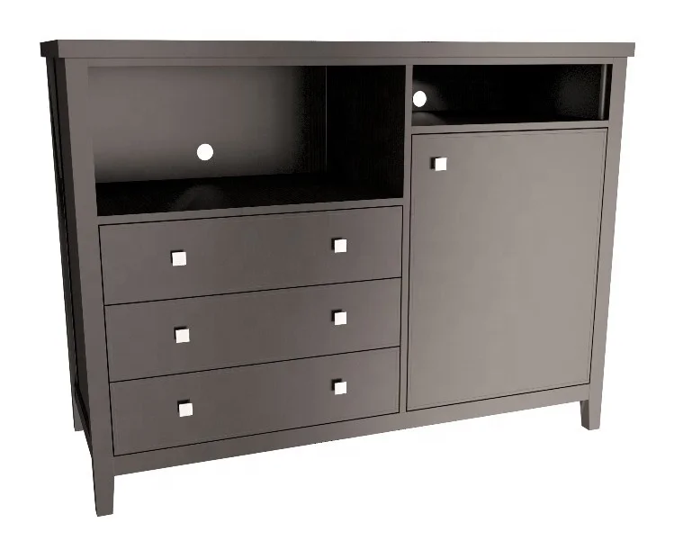 hotel furniture bedroom micro refrigerator cabinet combo with  3 drawer