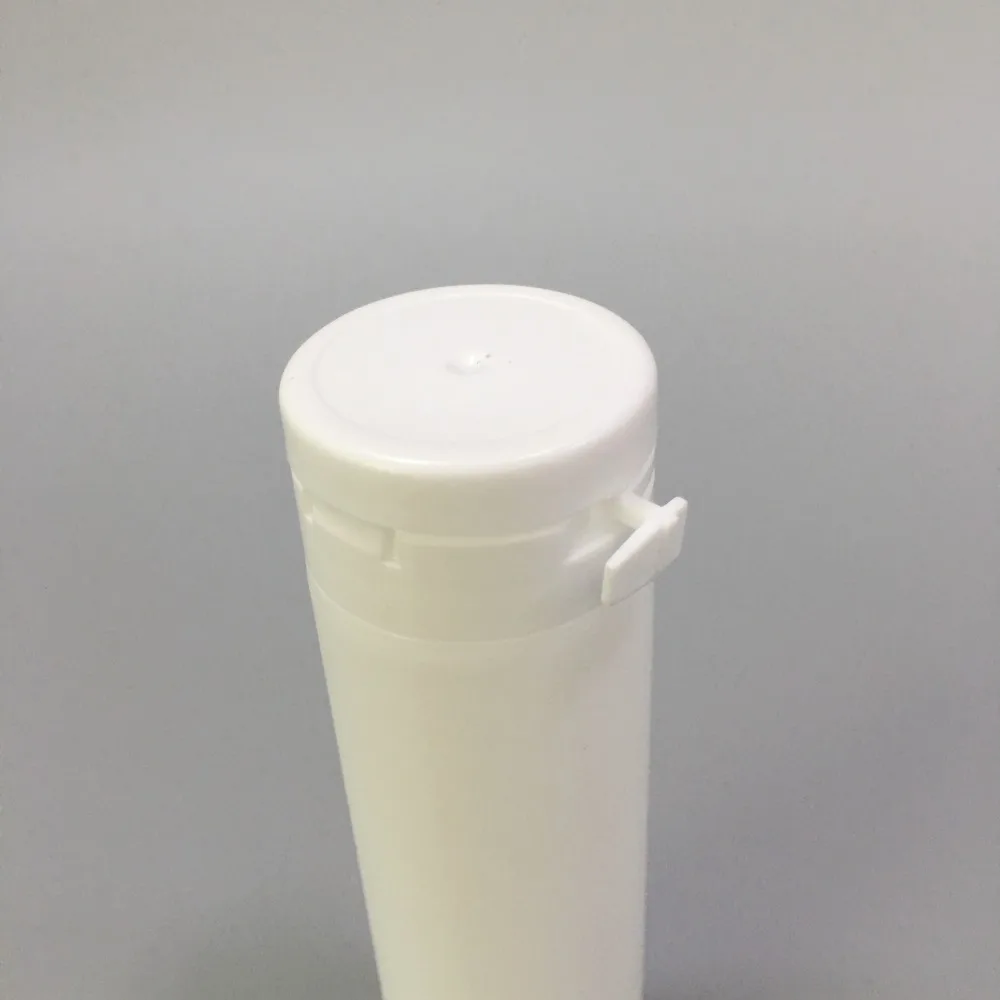 Белая пластиковая бутылка из полиэтилена высокой плотности 60 мл со всплывающими крышками для конфет или жевательной резинки