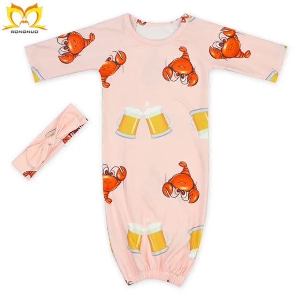 2017 Cheap Children's Sleeping Dress Designs for Girls Blank Style Children's Clothes Headband and Sleeping Bag