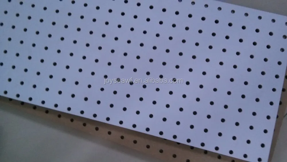 
hole board perforated mdf wood wall board/melamine and raw hardboard peg board 