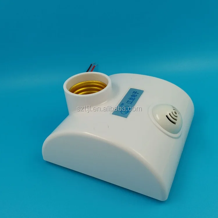 Двухстрочный энергосберегающий держатель для лампы с белым звуком и светом, E27, 100 ~ 250 В переменного тока, 86 мм, спиральный переключатель для коридора