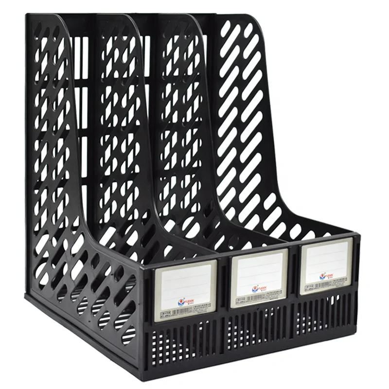 Best selling wall file holder plastic magazine organizer 3 layer file tray
