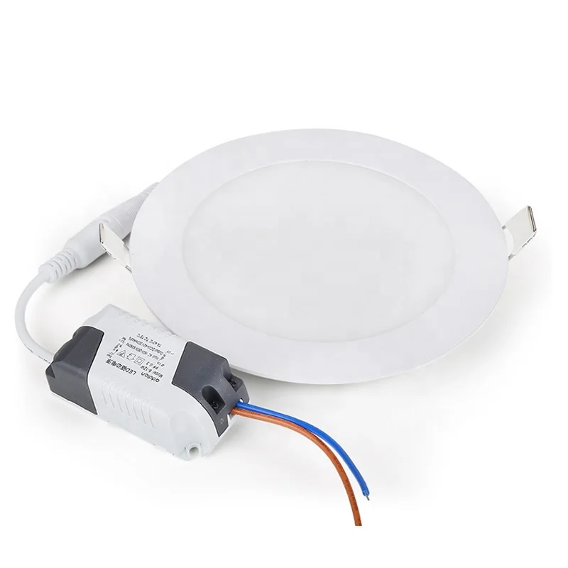 
Indoor supermarket white round SMD2835 9w flat circle led light panel 