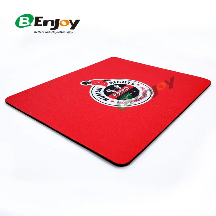 Custom Brand Logo Print Fabric Mouse Pad ,Plain Mouse Pad Red